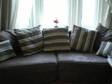 Large 4 & 3 Seater Chocolate Brown Suede Sofas. Large 4....