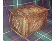 Antique Brass Log Box With Hinged Lid.